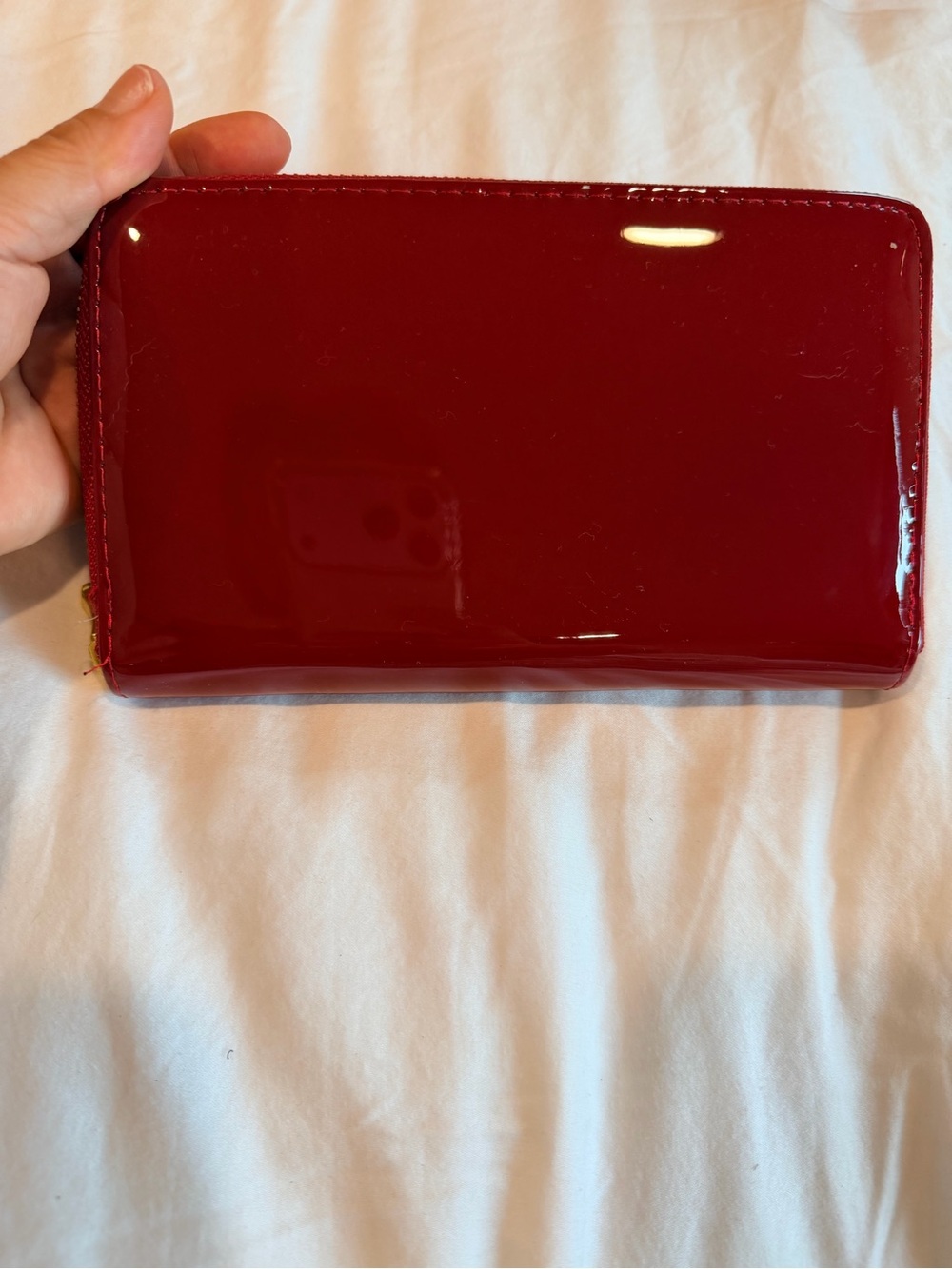 Red Patent Phone Wallet Case - Unbranded
